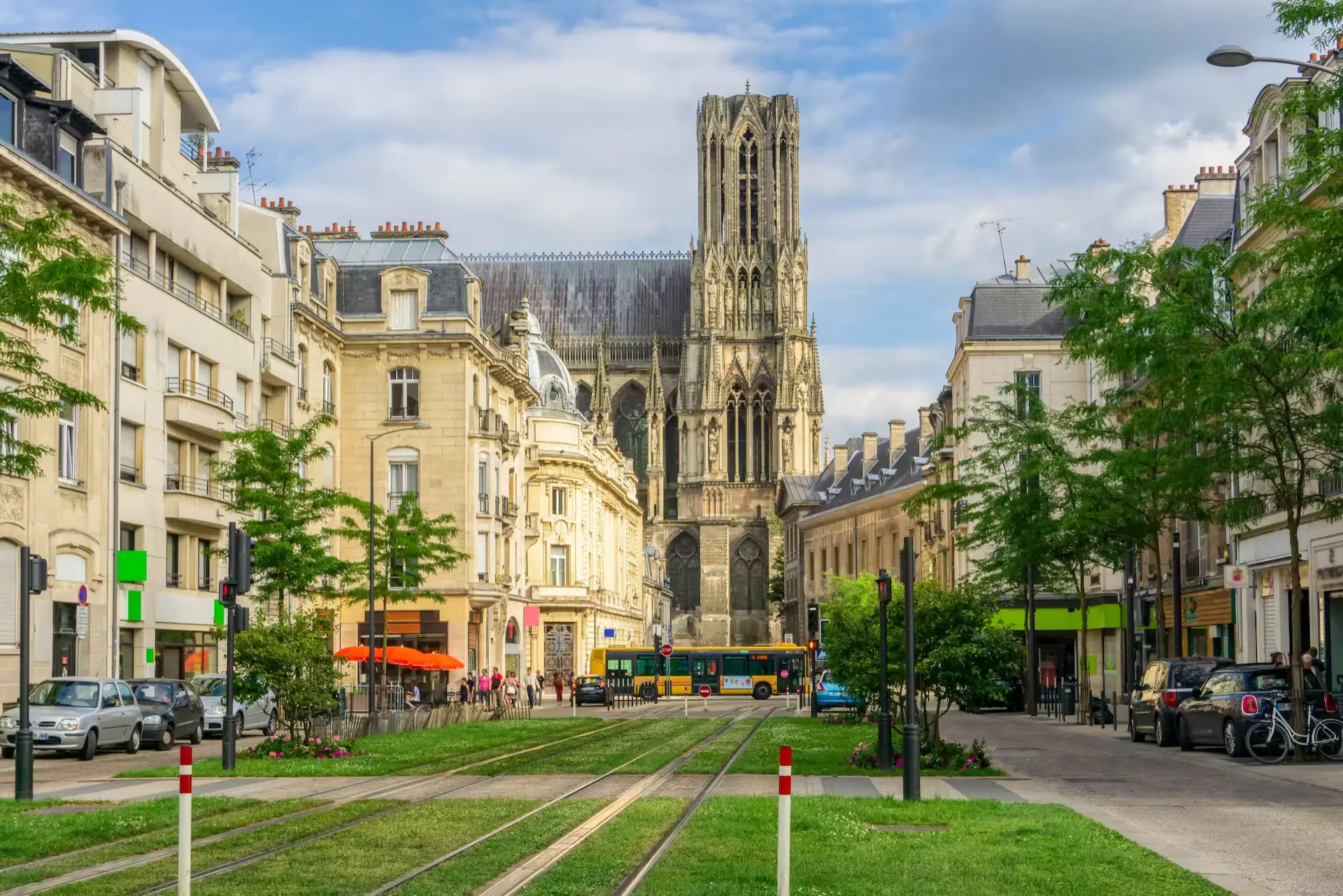 Architecture of Reims in the champagne-ardenne region of france