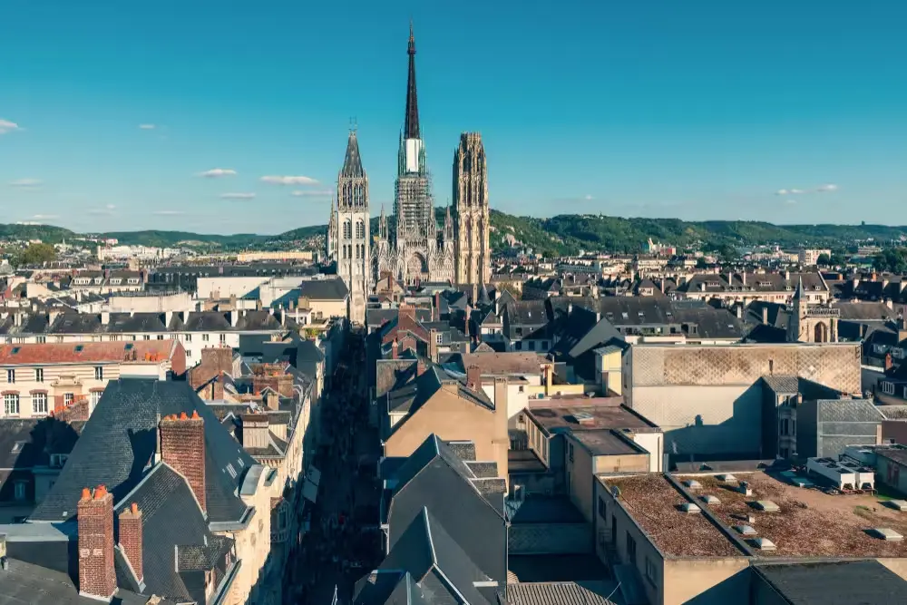 Aerial view of rouen